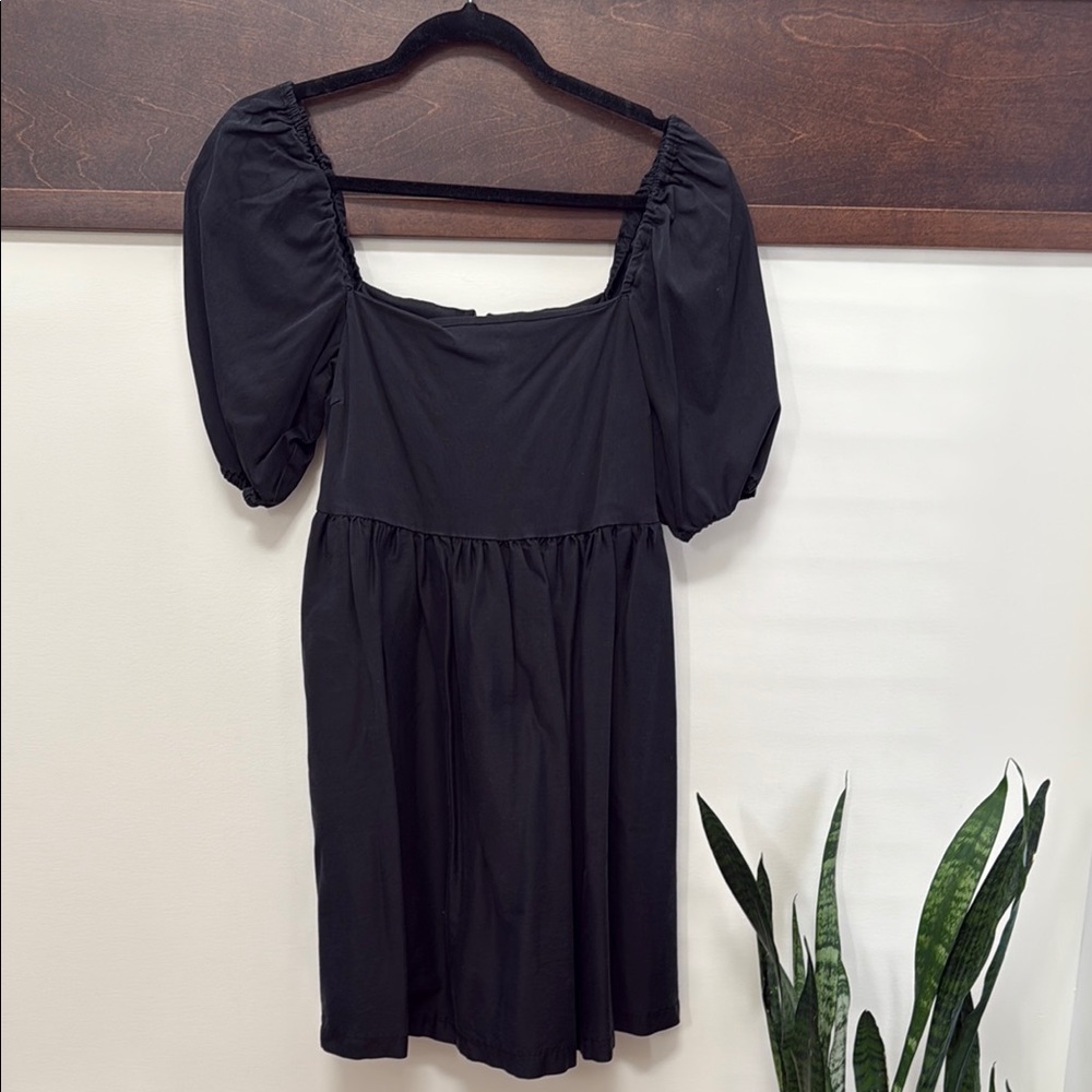 Smash + Tess Black Puff Sleeve Dress